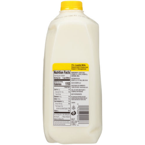 1% Low Fat Milk (Vitamin A & D) - Half Gallon