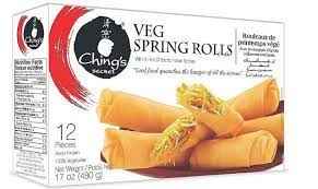 Ching's Vegetable Spring Rolls, 12 Pieces, 480 g, (Frozen)