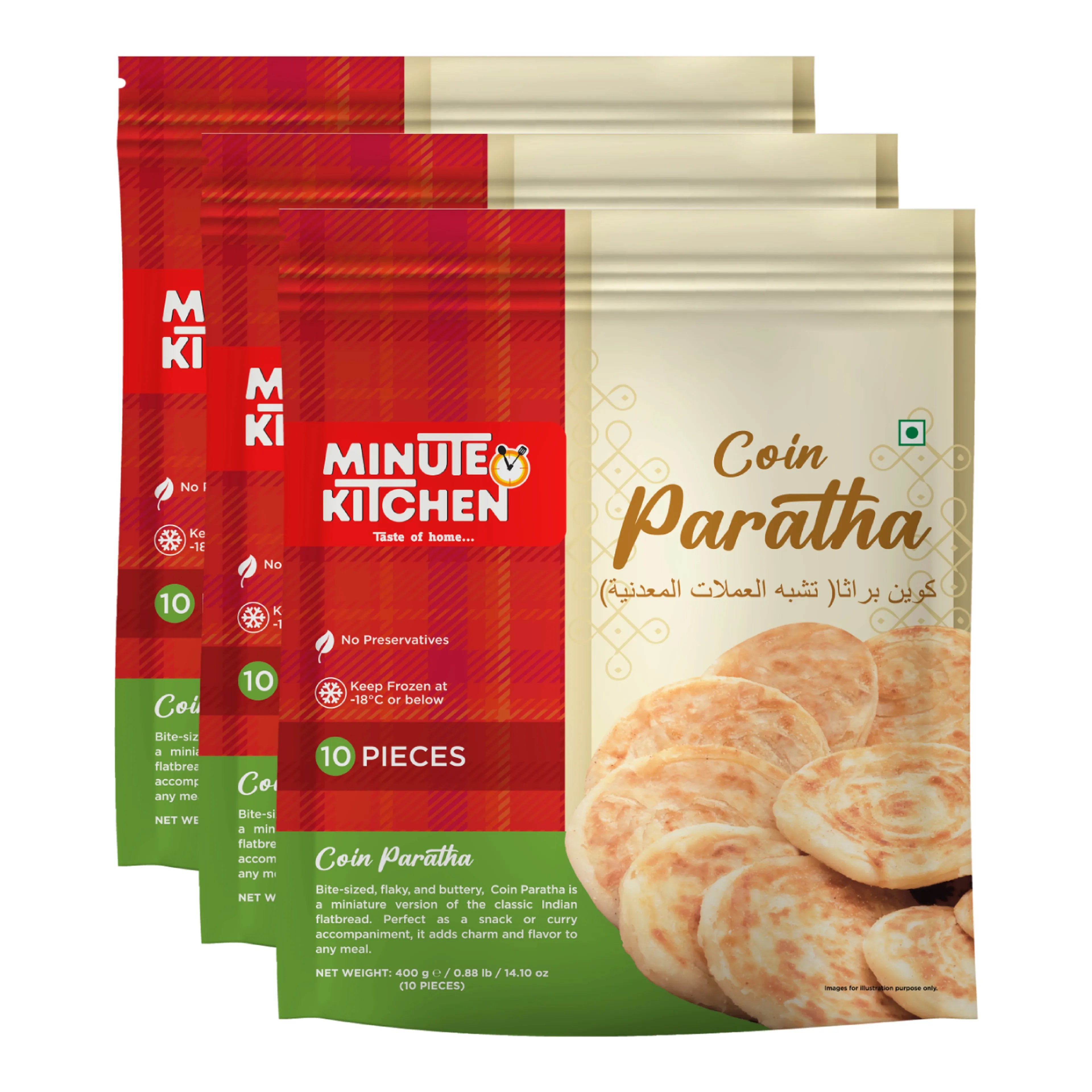 Haldiram's Minute Kitchen Coin Parotta With Salna, 400 g