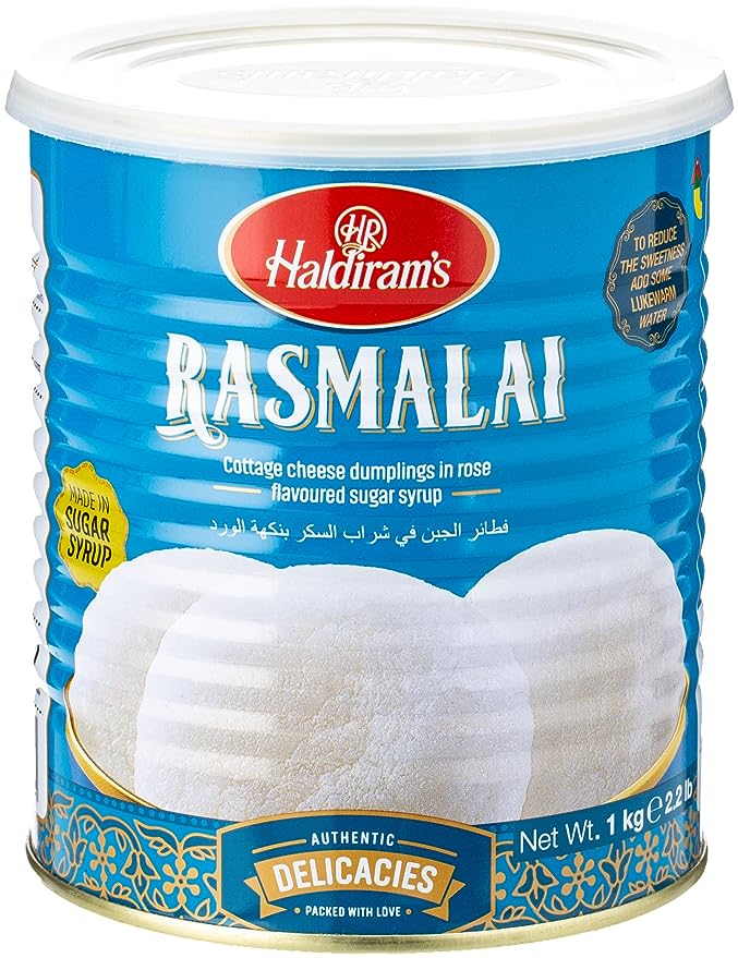 Haldiram's Rasmalai, 1 kg, Can