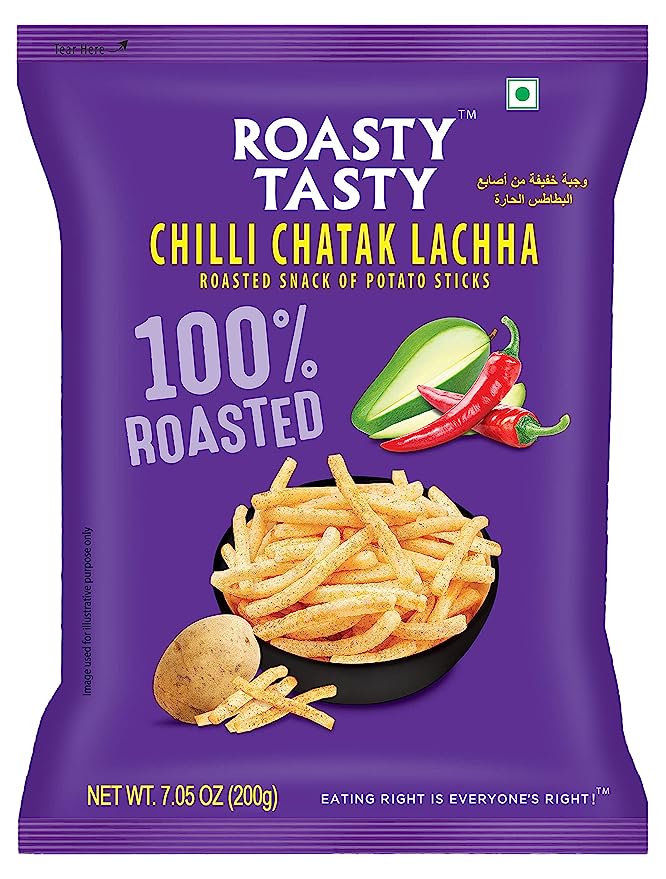 Roasty Tasty Chilli Chatak Lachha, Spicy, 150 g