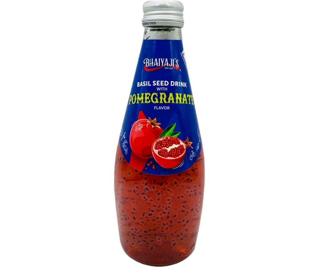 Bhaiyaji Basil Seed Drink - Pomegranate, 290 ml