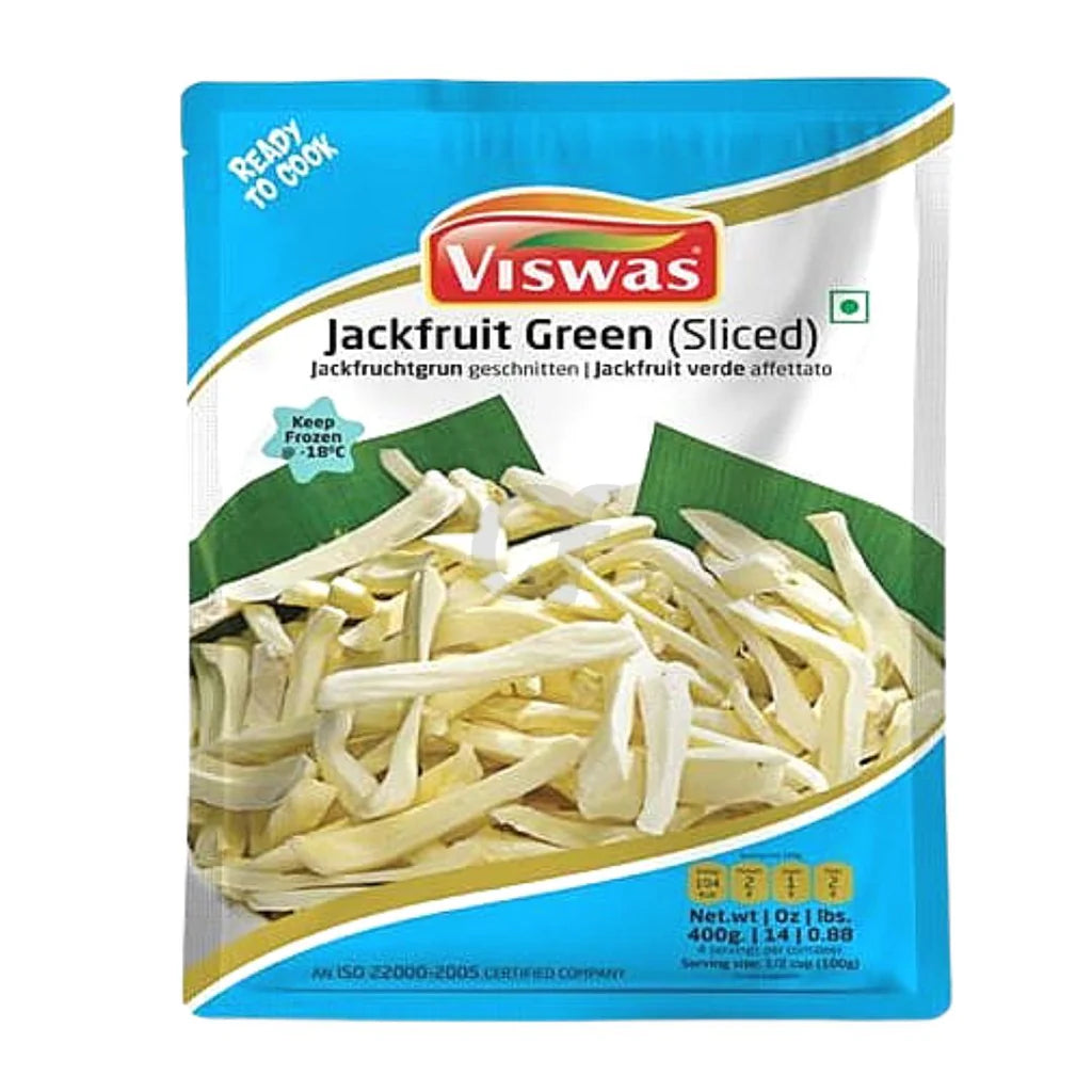 Viswas Green Jackfruit Sliced , 400 g, (Frozen)