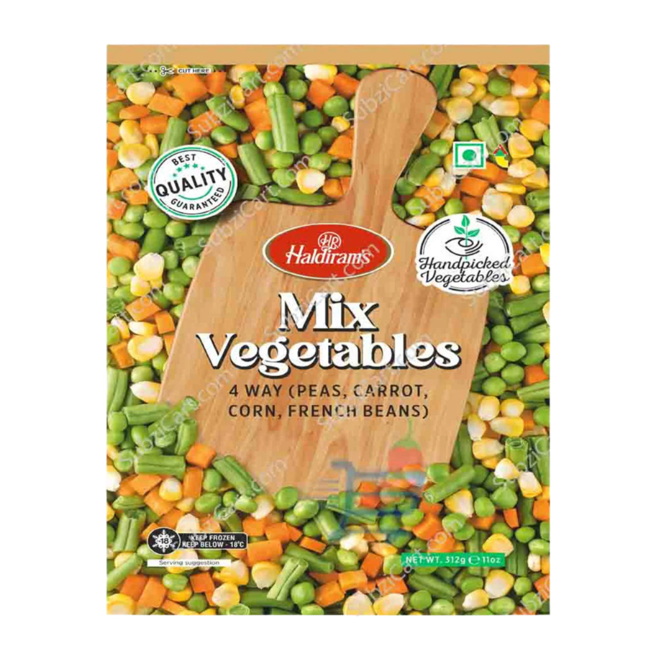 Haldiram's Mixed Vegetables, 908 g, (Frozen)