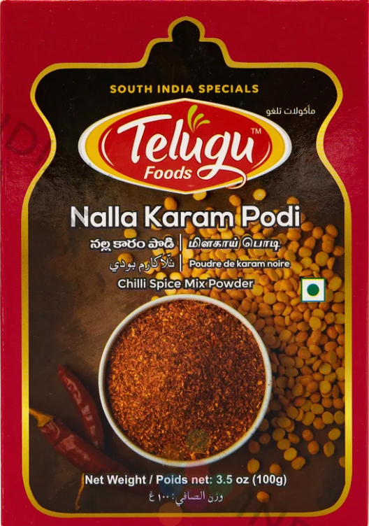 Telugu Foods Nalla Karam Podi, 100 g