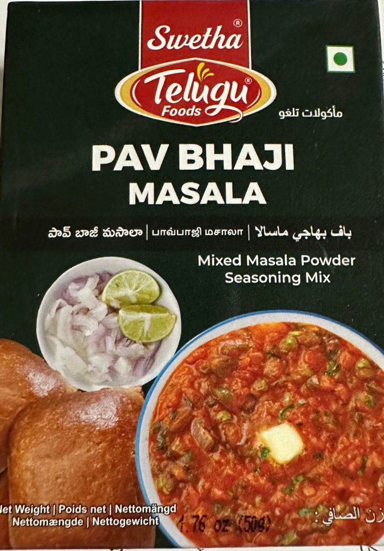 Telugu Foods Pav Baji Masala, 50 g