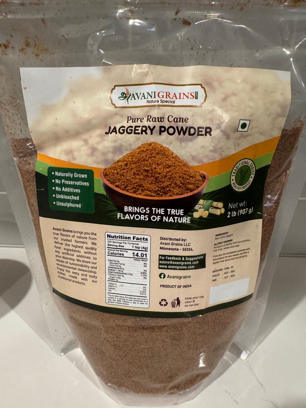 Avani Grains Jaggery Powder, 2 lb