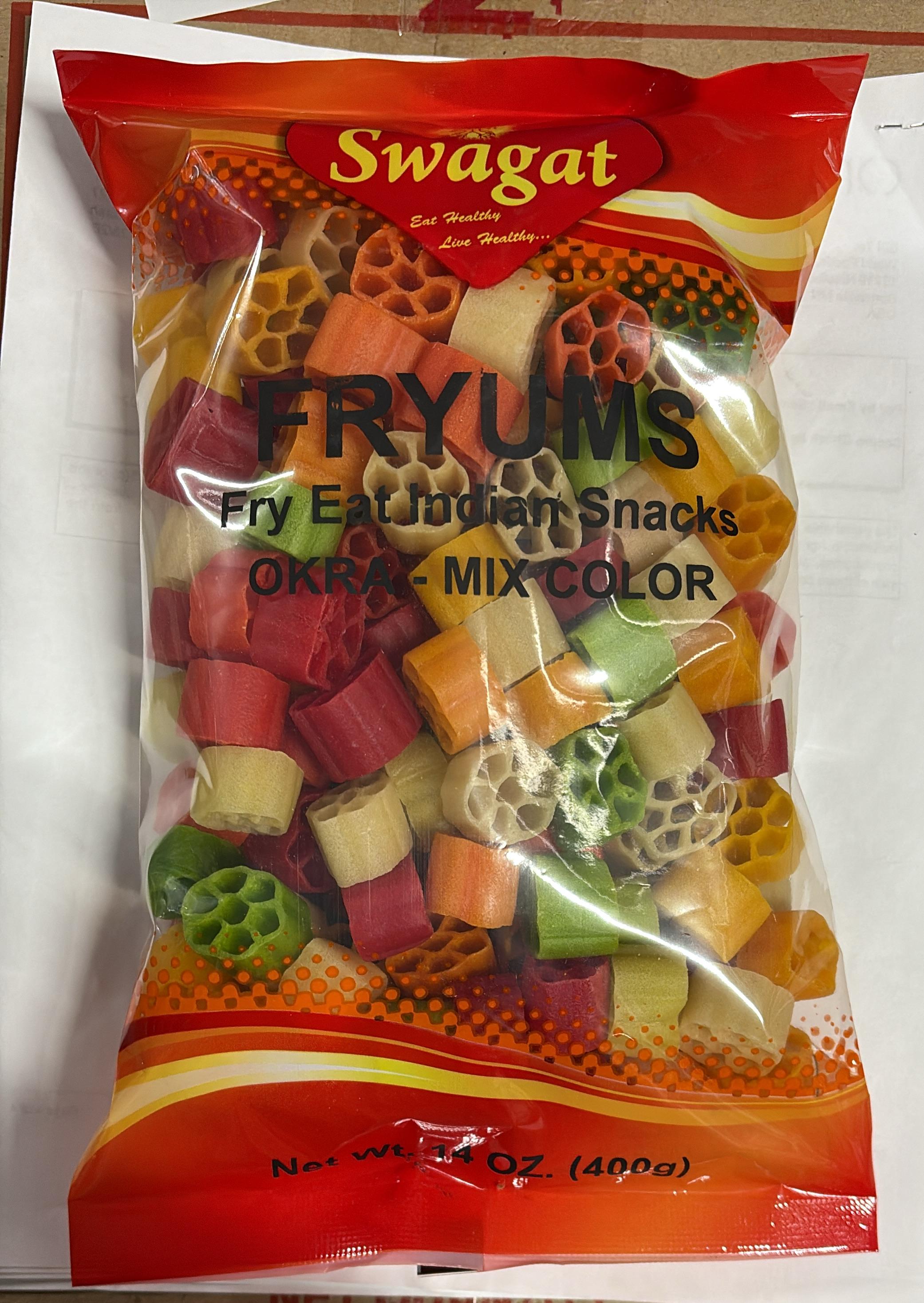 Swagat Fryums Okra Mix Color, 400 g