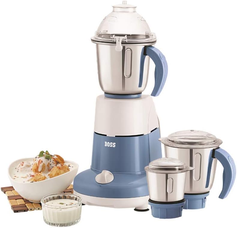 BOSS Excel Pro 3-Jar Mixer Grinder, 750 Watt, 110 Volt