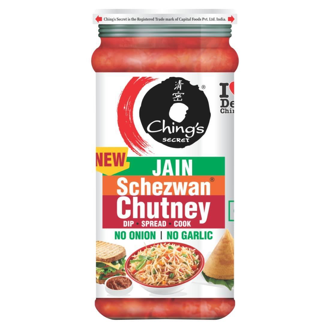 Ching's Jain Schezwan Chutney - No Onion No Garlic, 250 g