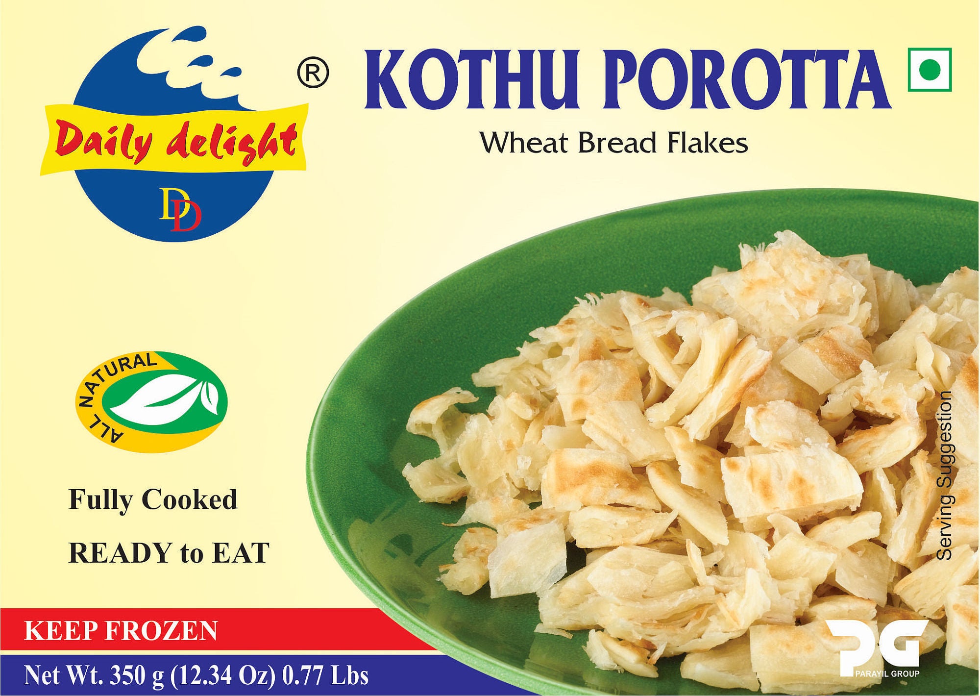 Daily Delight Kothu Paratha, 1 lb, (Frozen)
