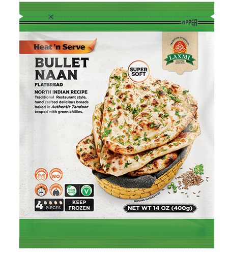 Laxmi Bullet Naan, 4 Pieces, (Frozen)