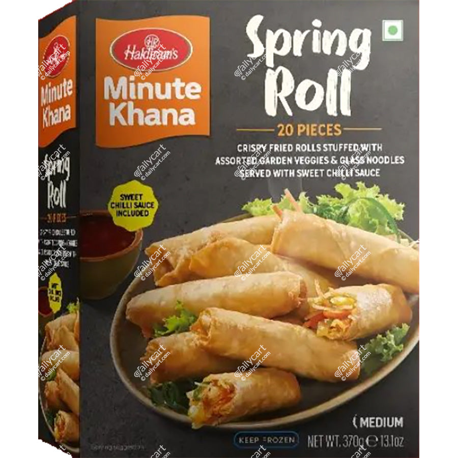 Haldiram's Spring Roll With Chilli Sauce, 20 Pieces, 370 G, (frozen)