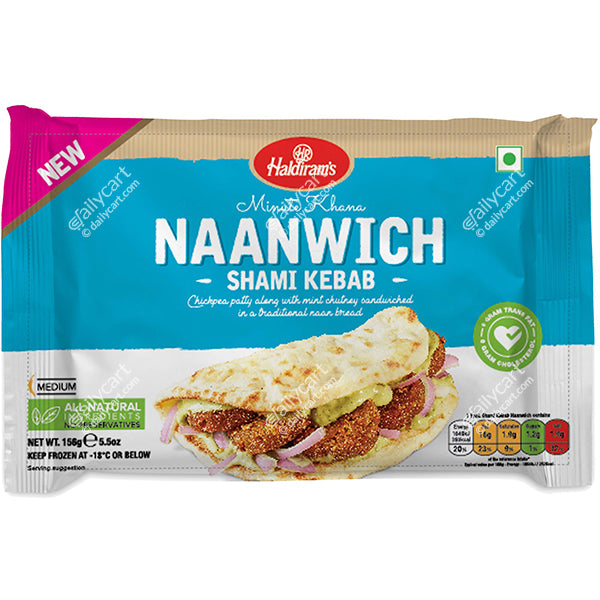 Haldiram's Naanwich - Shami Kebab, 156 g, (Frozen)