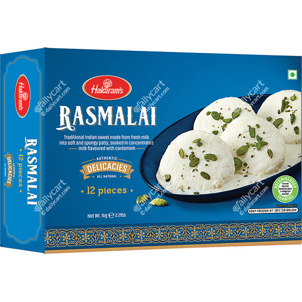 Haldiram's Rasmalai 20 pieces, 1 kg (Frozen)