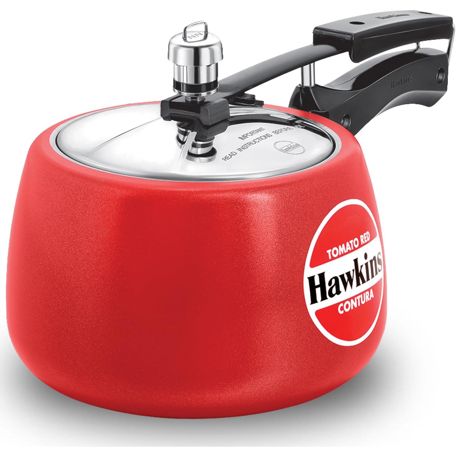 Hawkins Contura Ceramic Coat Red Pressure Cooker, 3 litre