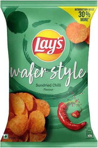 Lay's Wafer Style Sundried Chilli Potato Chips, 55 g