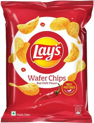 Lay's Wafer Chips Red Chilli Flavor Potato Chips, 48 g
