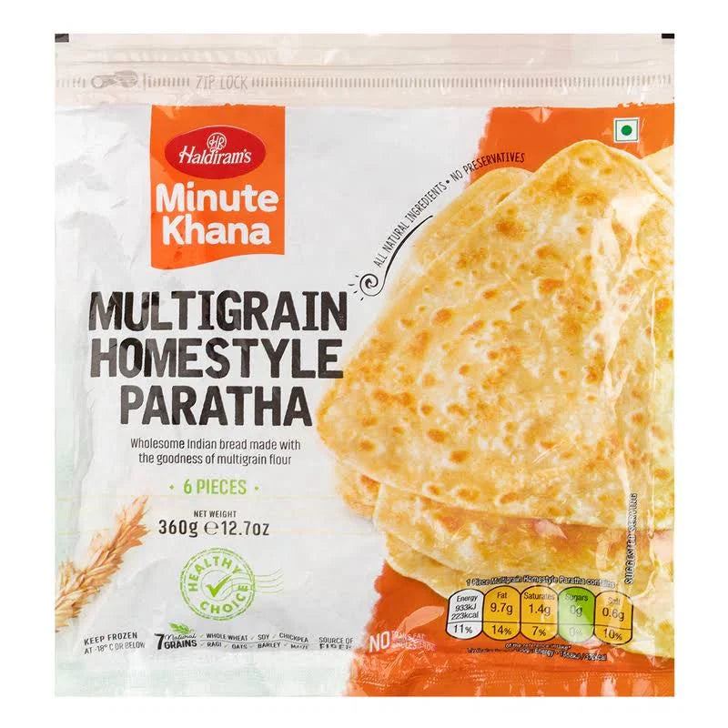 Haldiram's Multigrain Homestyle Paratha, 6 Pieces, 360 g, (Frozen)