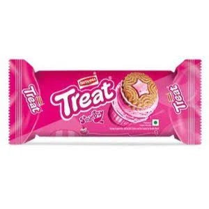 Britannia Cream Treat Strawberry Sandwich Biscuits, 79 g
