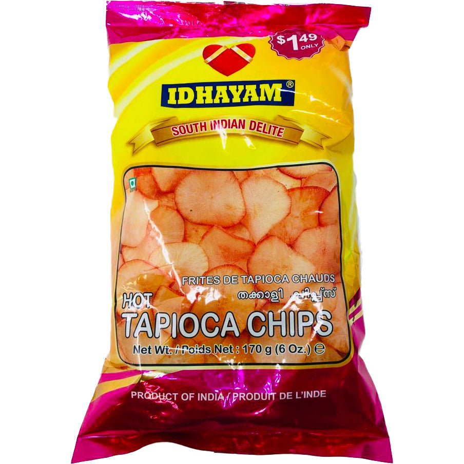 Idhayam Hot Tapioca Chips, 170 g