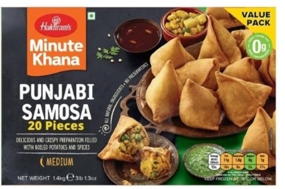 Haldiram's Punjabi Samosa, 20 Pieces, 1.4 kg (Frozen)