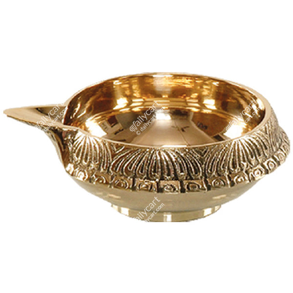 Brass Diya - Design, 3"