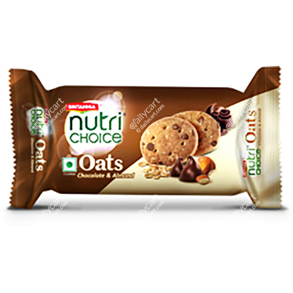 Britannia Nutri Choice Oats Choco & Almond Cookies, 75 g