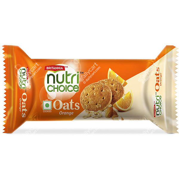 Britannia Nutri Choice Oats Orange Cookies, 75 g