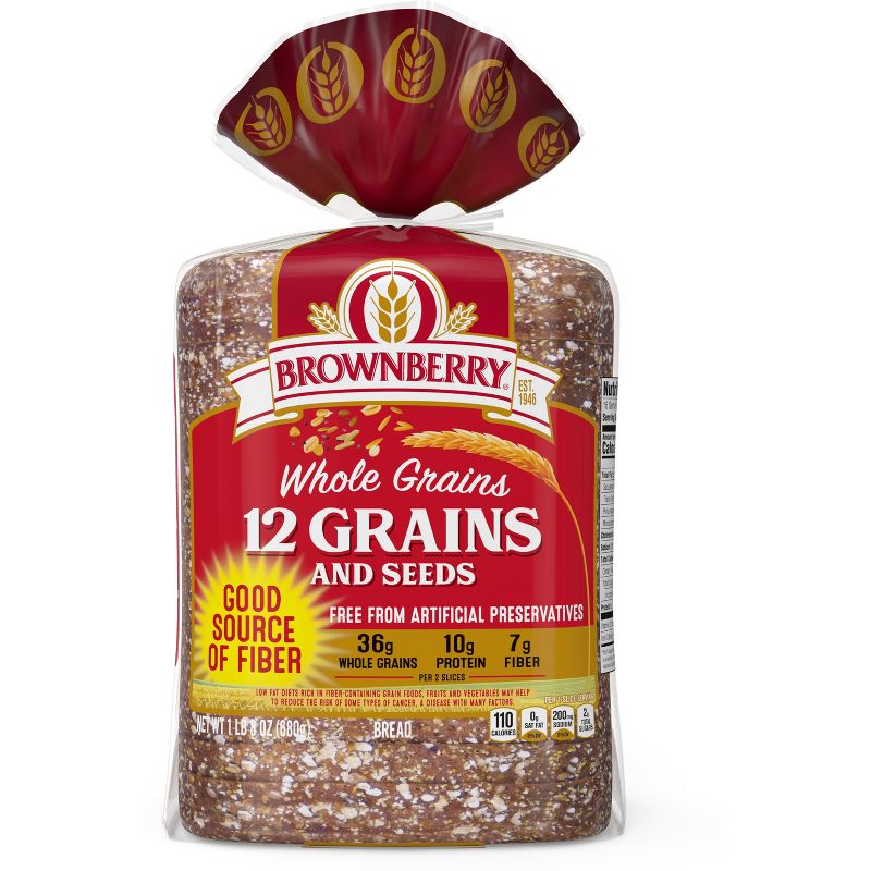 Brownberry Whole Grains 12 Grain Bread, 24 oz