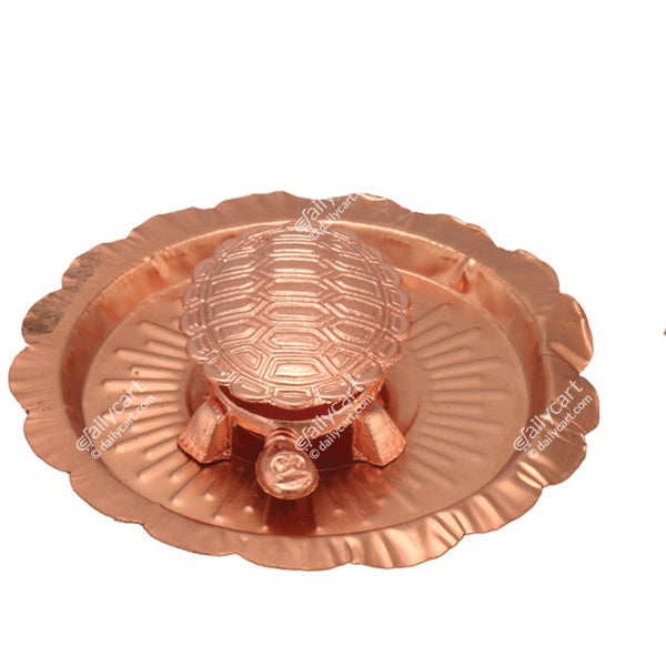 Copper Vastu Kachua Plate, 3.5" Inch