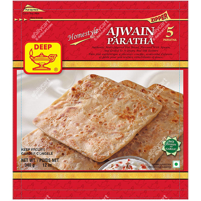 Deep Ajwain Paratha, 5 Pieces, 340 g (Frozen)