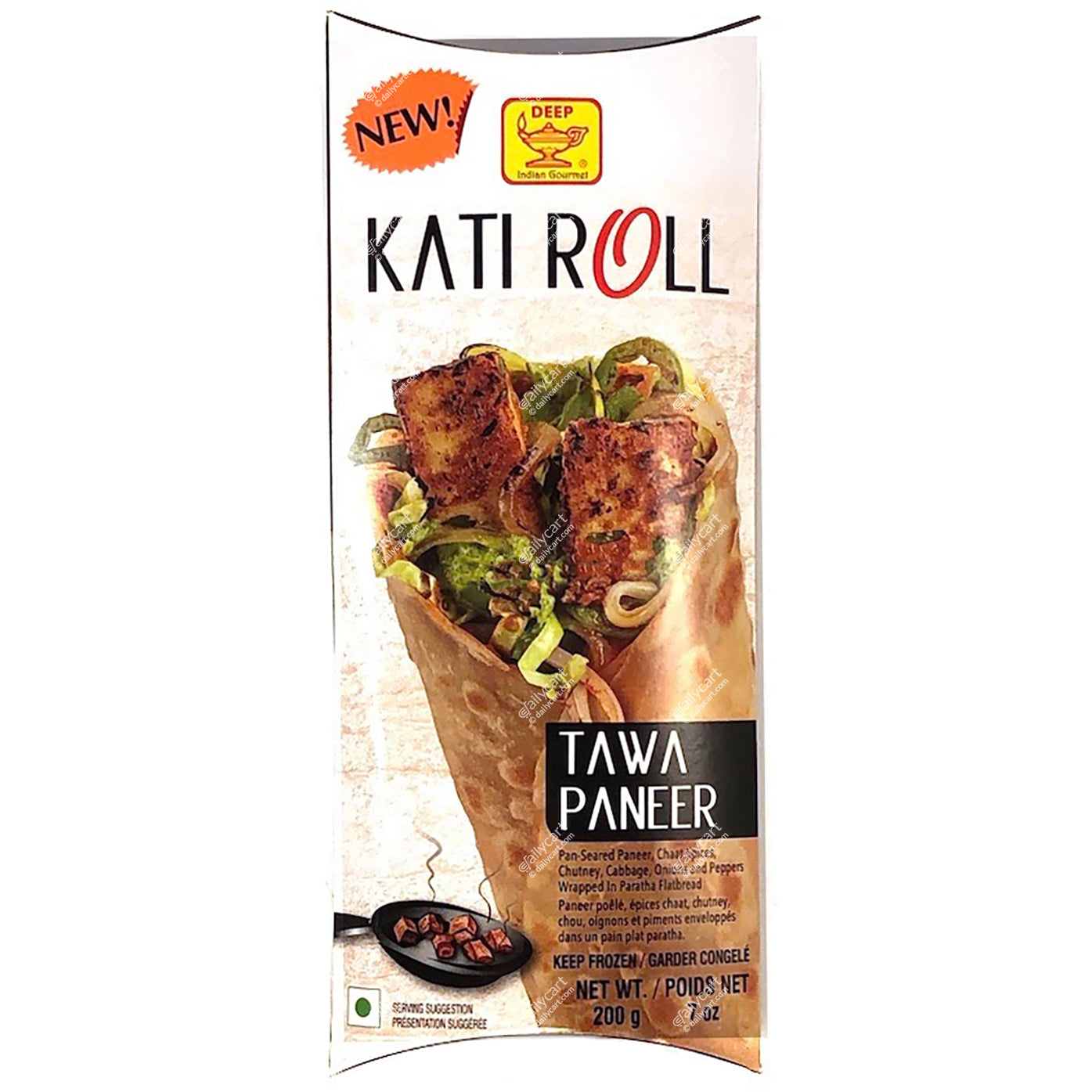 Deep Kati Roll Tawa Paneer, 200 g, (Frozen)