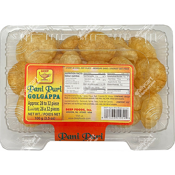 Deep Pani Puri, 100g, Approx. 30 Pieces