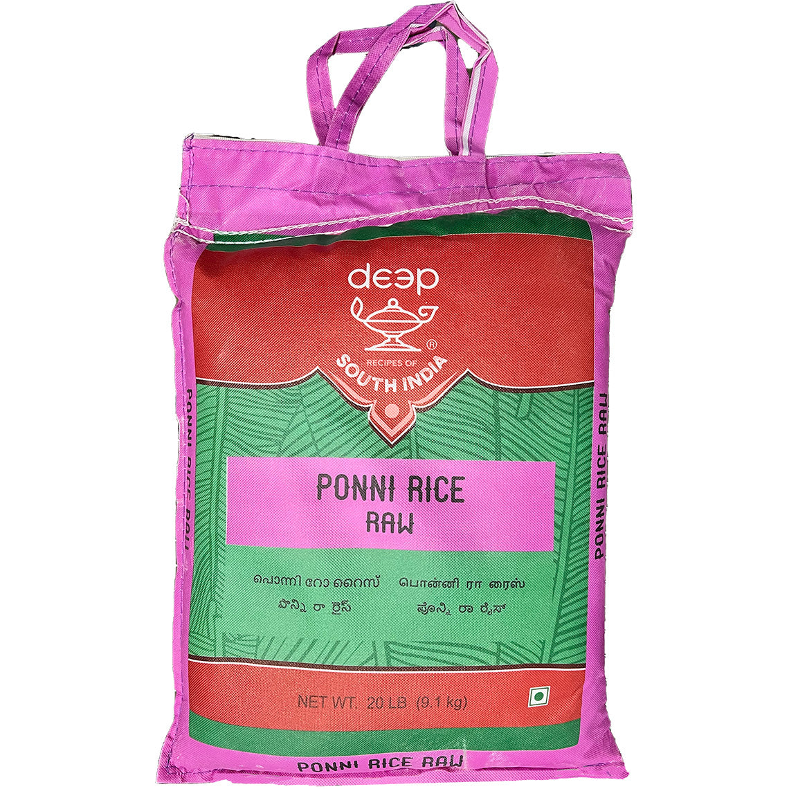Deep Ponni Raw Rice, 20 lb