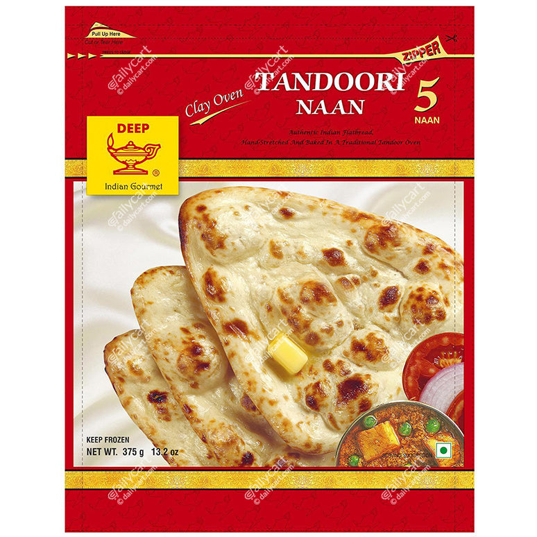 Deep Tandoori Naan, 5 Pieces, 375 g, (Frozen)