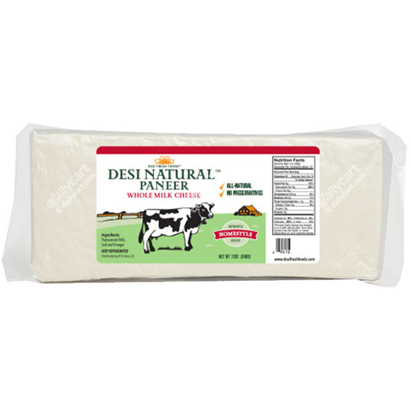 Desi Natural Paneer Block - Whole Milk, 2.5 lb