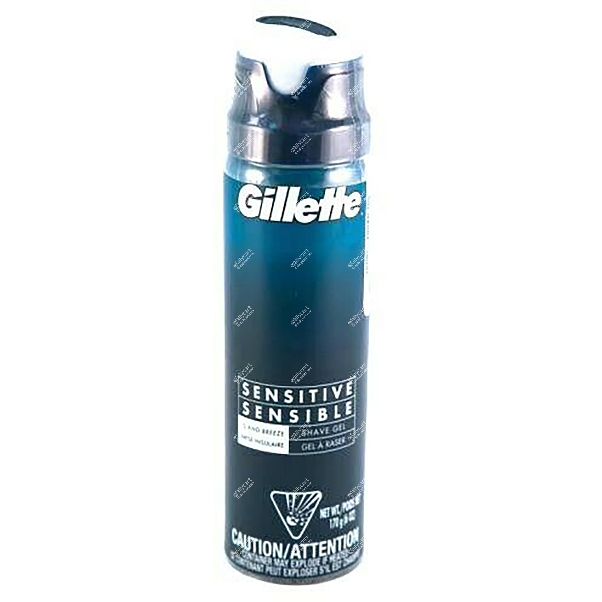 Gillete Sensitive Shave Gel, 6 oz