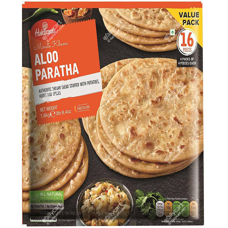 Haldiram's Aloo Paratha, 15 Pieces, 1.5 g, (Frozen), (Value Pack)
