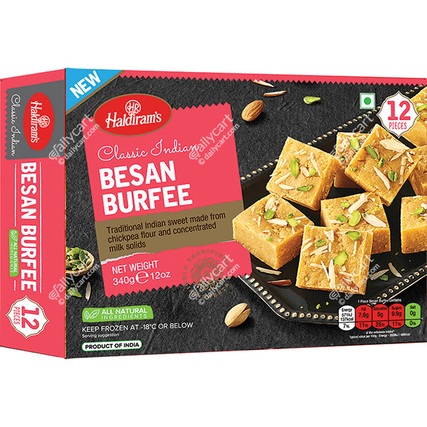 Haldiram's Besan Burfee, 340 g, (Frozen)