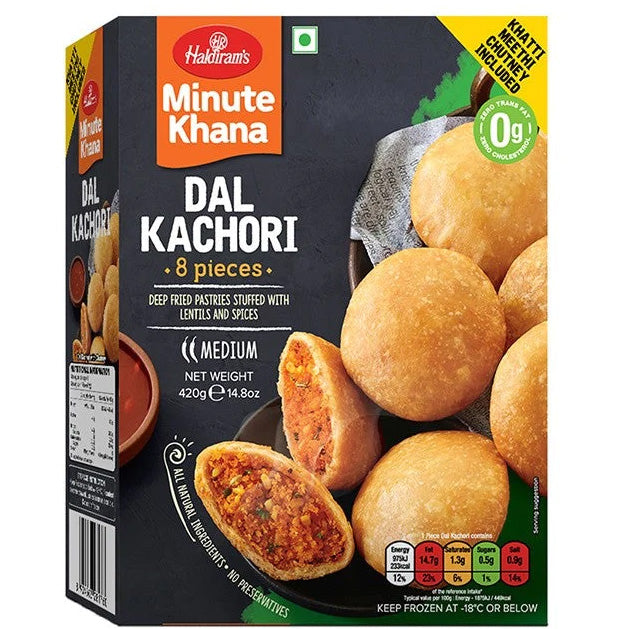 Haldiram's Dal Kachori with Chutnies, 8 Pieces, 420 g, (Frozen)