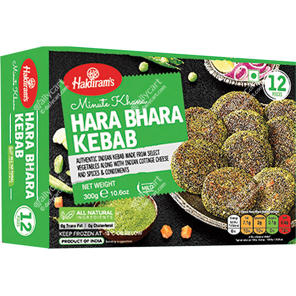 Haldiram's Hara Bhara Kebab, 12 Pieces, 300 g, (Frozen)