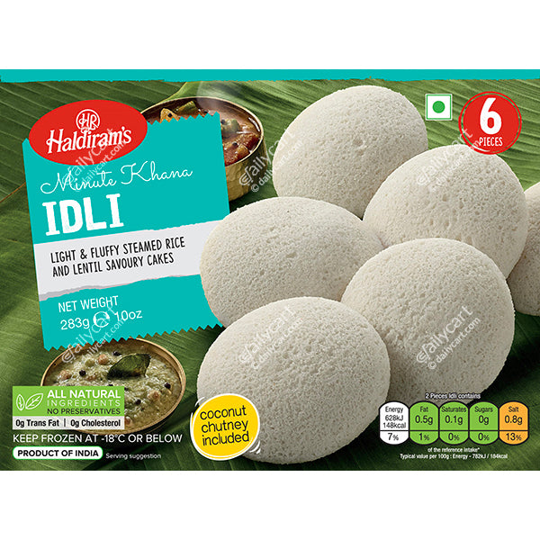 Haldiram's Idli, 6 Pieces, 283 g, (Frozen)