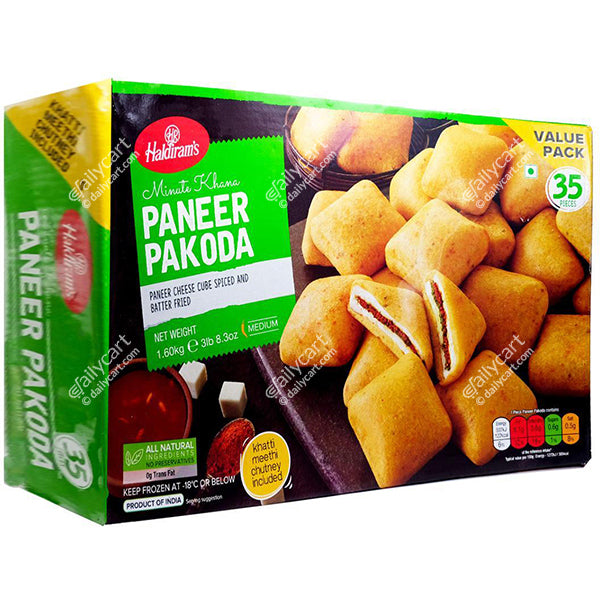 Haldiram's Paneer Pakora, 35 Pieces, 1.6 kg, (Frozen), (Value Pack)