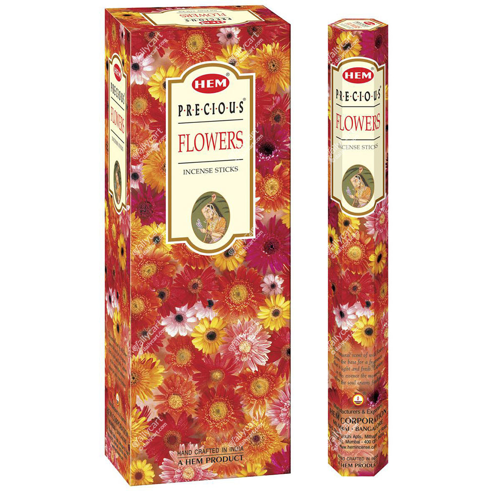 Hem Precious Flower Incense Sticks, 20 Sticks, Pack of 6 Tubes