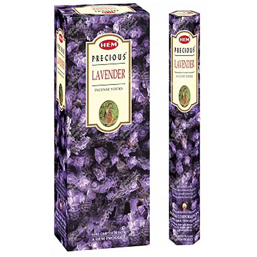 Hem Precious Lavender Incense Sticks, 20 Sticks, Pack of 6 Tubes