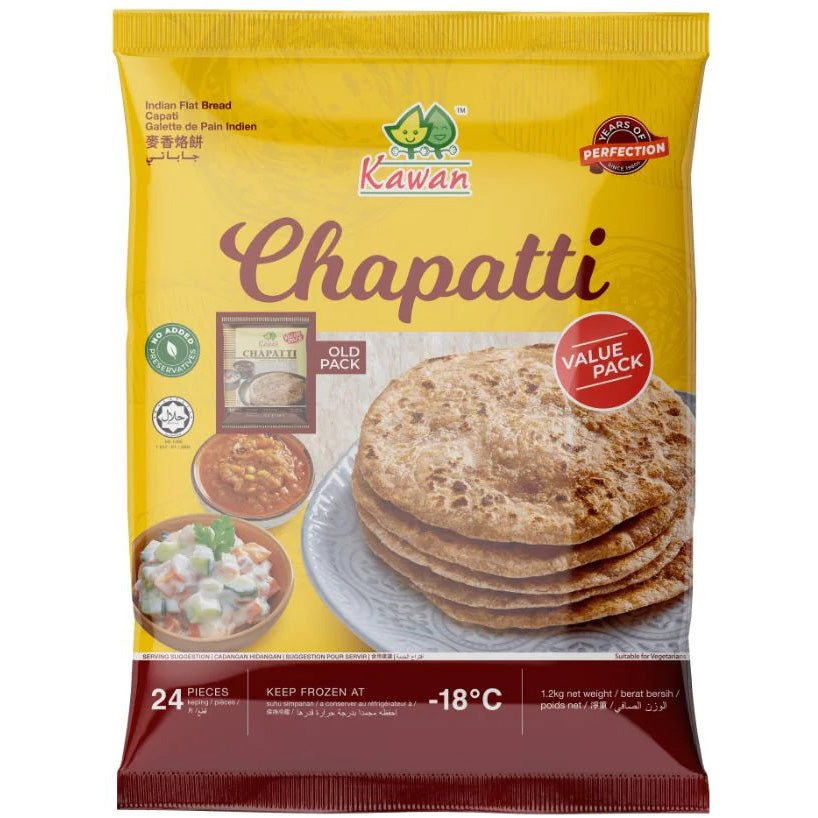 Kawan Chapati, 24 pieces, 2 kg, Family Pack (Frozen)