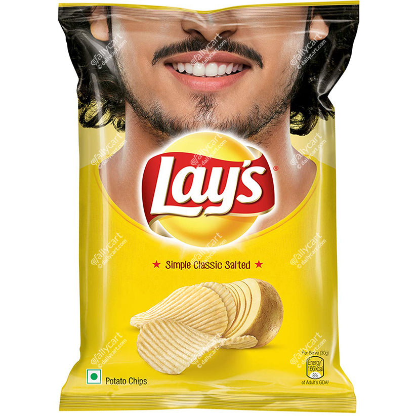 Lay's Classic Salted Potato Chips, 66 g, Buy 1 Get 1 FREE, Mix N Match with Any Lays or Kurkure