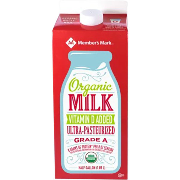 Organic Whole Milk, Half Gallon