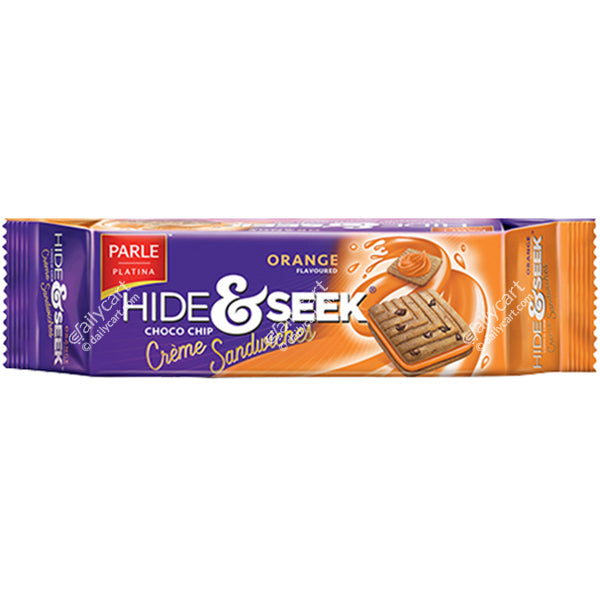 Parle Hide & Seek Fab Orange Creme Sandwich Cookies, 112 g